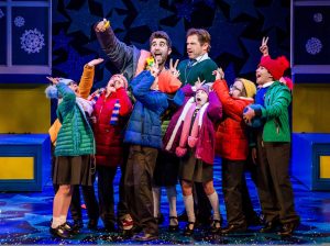 Production photo from Nativity The Musical showing Simon Lipkin, Daniel Boys and children