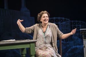 Production photo of Clare Burt in Flower For Mrs Harris at Chichester