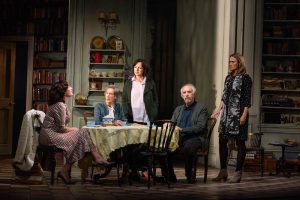 Production shot showing cast of The Height Of The Storm at Wyndham's Theatre London