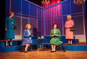 Production shot of Handbagged at Salisbury Playhouse