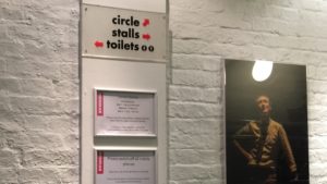 Photo of signage in Donmar Warehouse