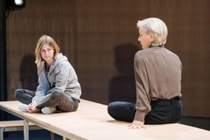 Production photo of Ria Zmitrowicz and Juliet Stevenson in The Doctor at the Almeida Theatre in London