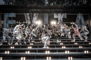 production photo of Evita at the Open Air Theatre in London