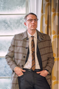 Production photo of Christopher Harper in touring production of Dial M For Murder