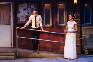 Production photo of Emmet Byrne and Lily Nichol in Lorca's Blood Wedding retold by Barney Norris at Salisbury Playhouse