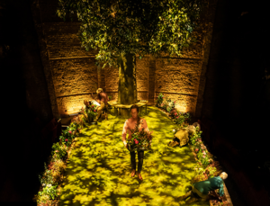 Set of Albion at The Almeida Theatre London, designed by Miriam Buether. Photo: Marc Brenner