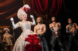 Production photo from Andrew Lloyd Webber's Cinderella featuring rebecca trehearne and other members of the cast at the Gillian lynne Theatre