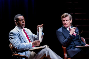 David Harewood and Charles Edwards in Best Of Enemies by James Graham at the Young Vic in London.